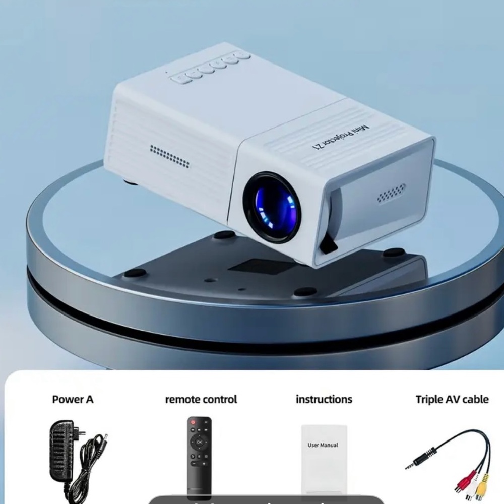 Compact LED Projector with Smartphone Connectivity - Picture 4 of 4